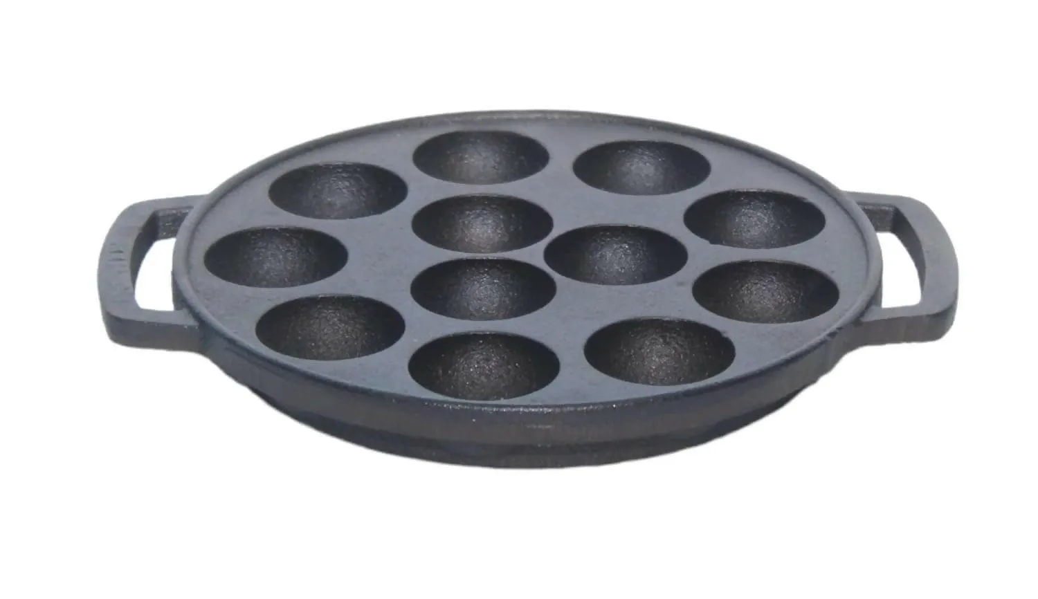 12 Cavities Cast Iron Paniyaram Pan