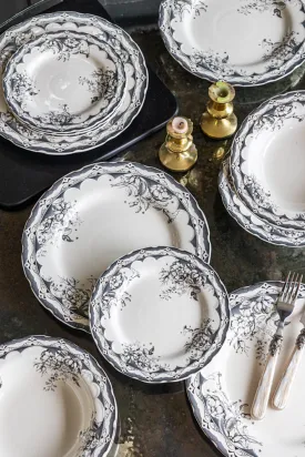 12-Piece Vintage-Style Floral & Star Dinner Set