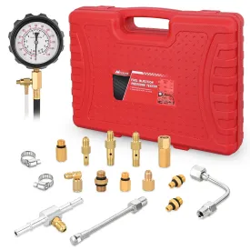20pcs 0-100 PSI Fuel Injection Pump Pressure Gauge Petrol Engine Diagnostic Tester Kit