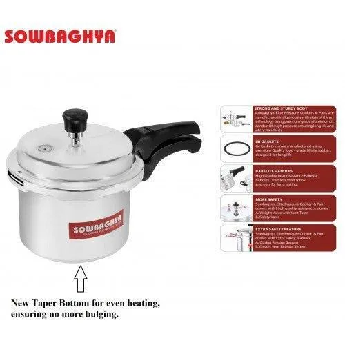 3 Lit Elite Induction Base ALU Pressure Cooker & Pan