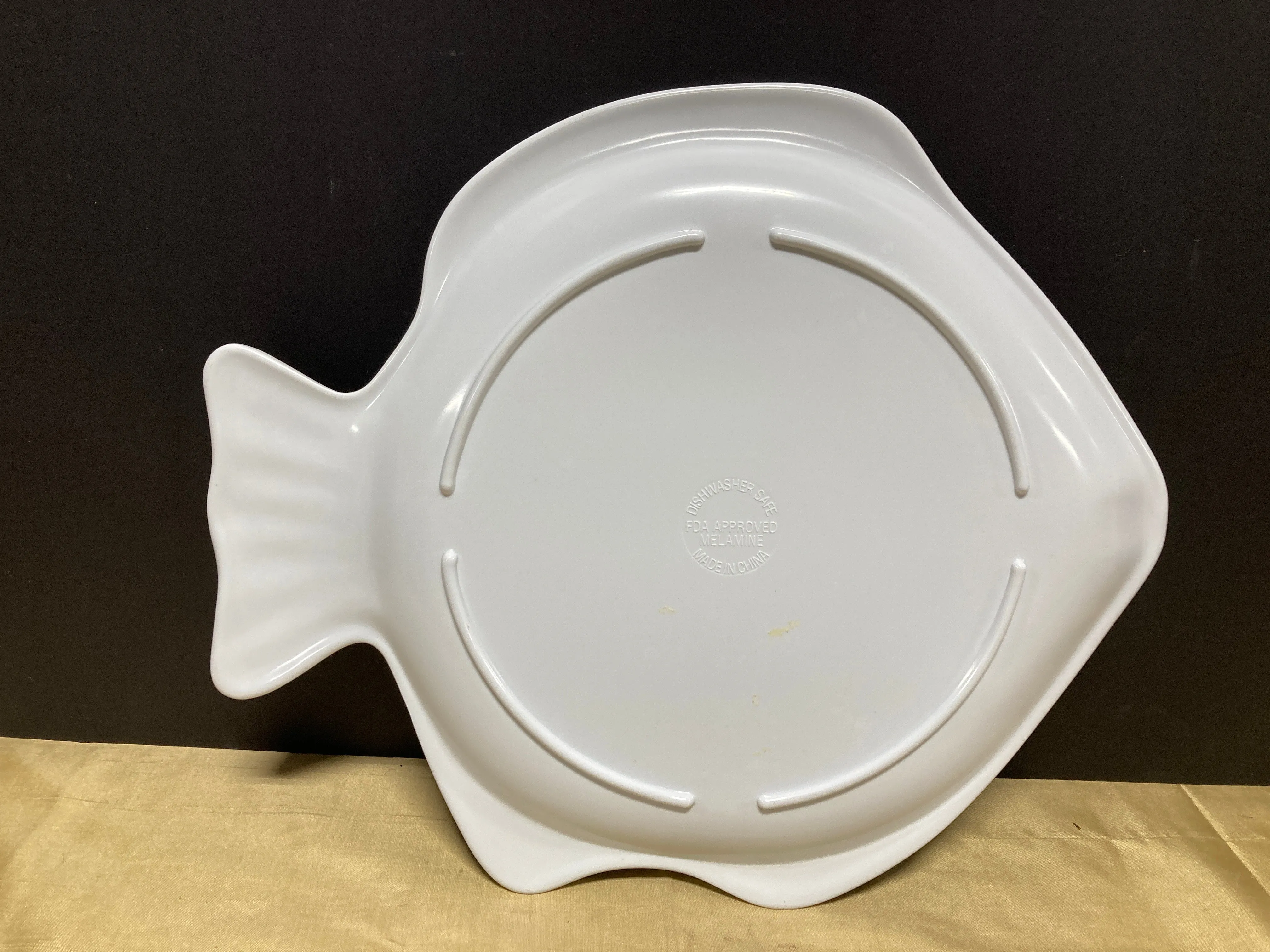 3-Piece Jean C. Colorful Fish Melamine Plate Set