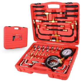 48 pcs 0-140 PSI Fuel PSI Fuel Injection Pump Pressure Gauge Petrol Engine Diagnostic Tester Kit