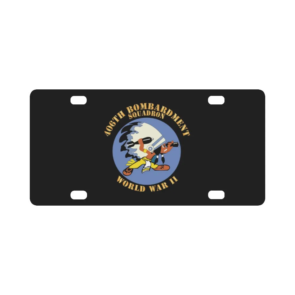 AAC - 406th Bombardment Squadron - WWII X 300 Classic License Plate