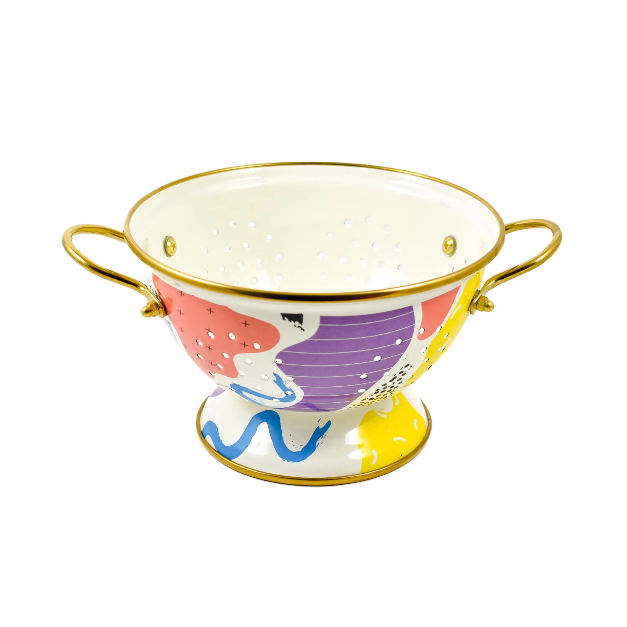 Abstract Enamel Colander, 22cm