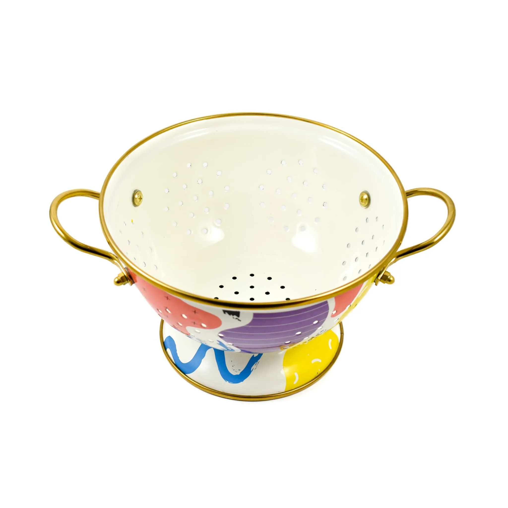 Abstract Enamel Colander, 22cm