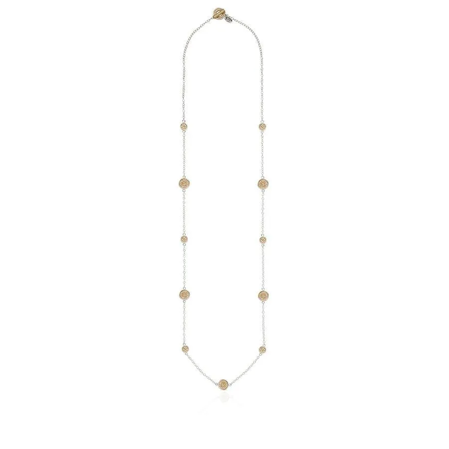 Anna Beck Classic Coin Long Station Necklace - Gold