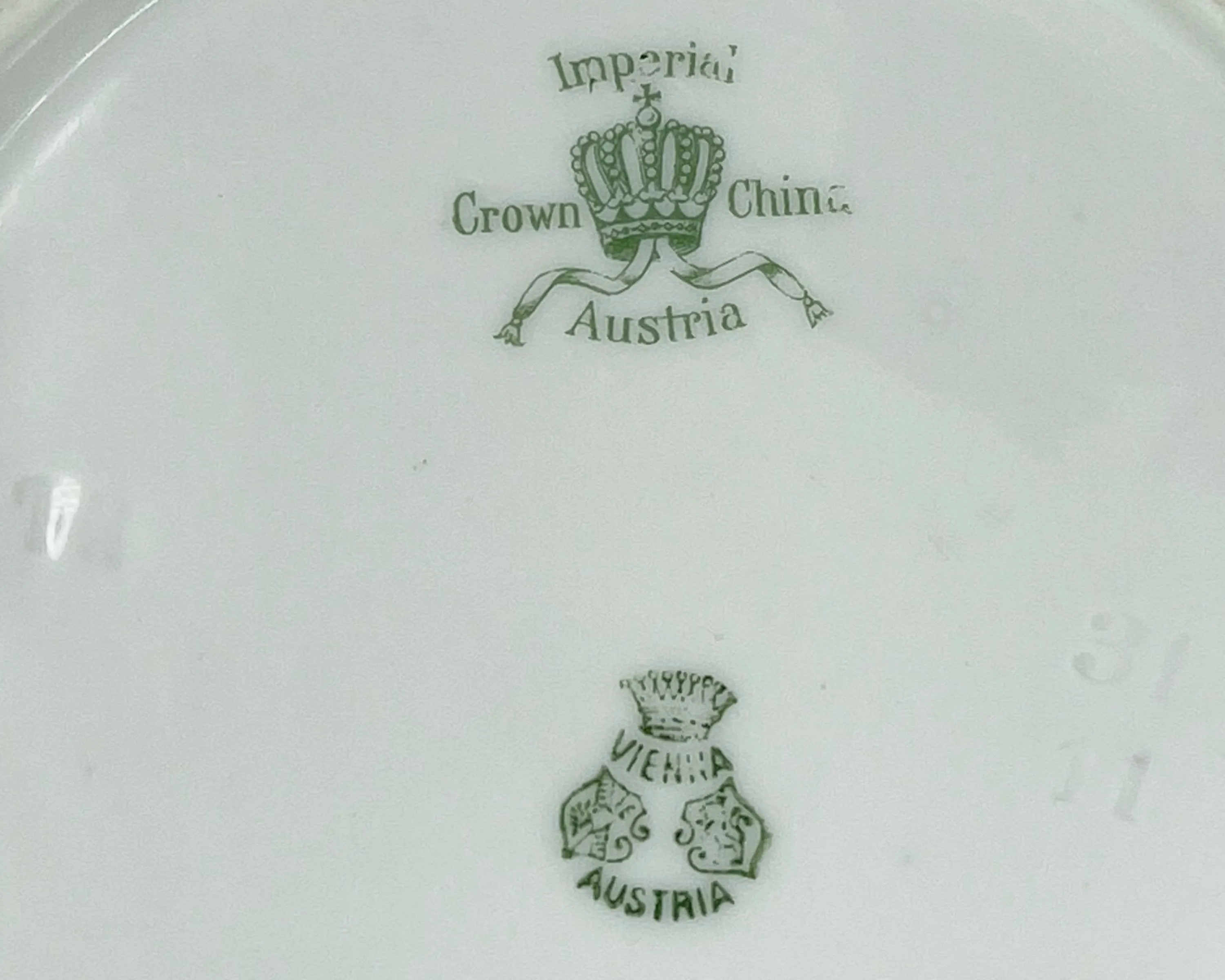 Antique Porcelain Serving Dish Imperial Crown China Austria PH Leonard Import