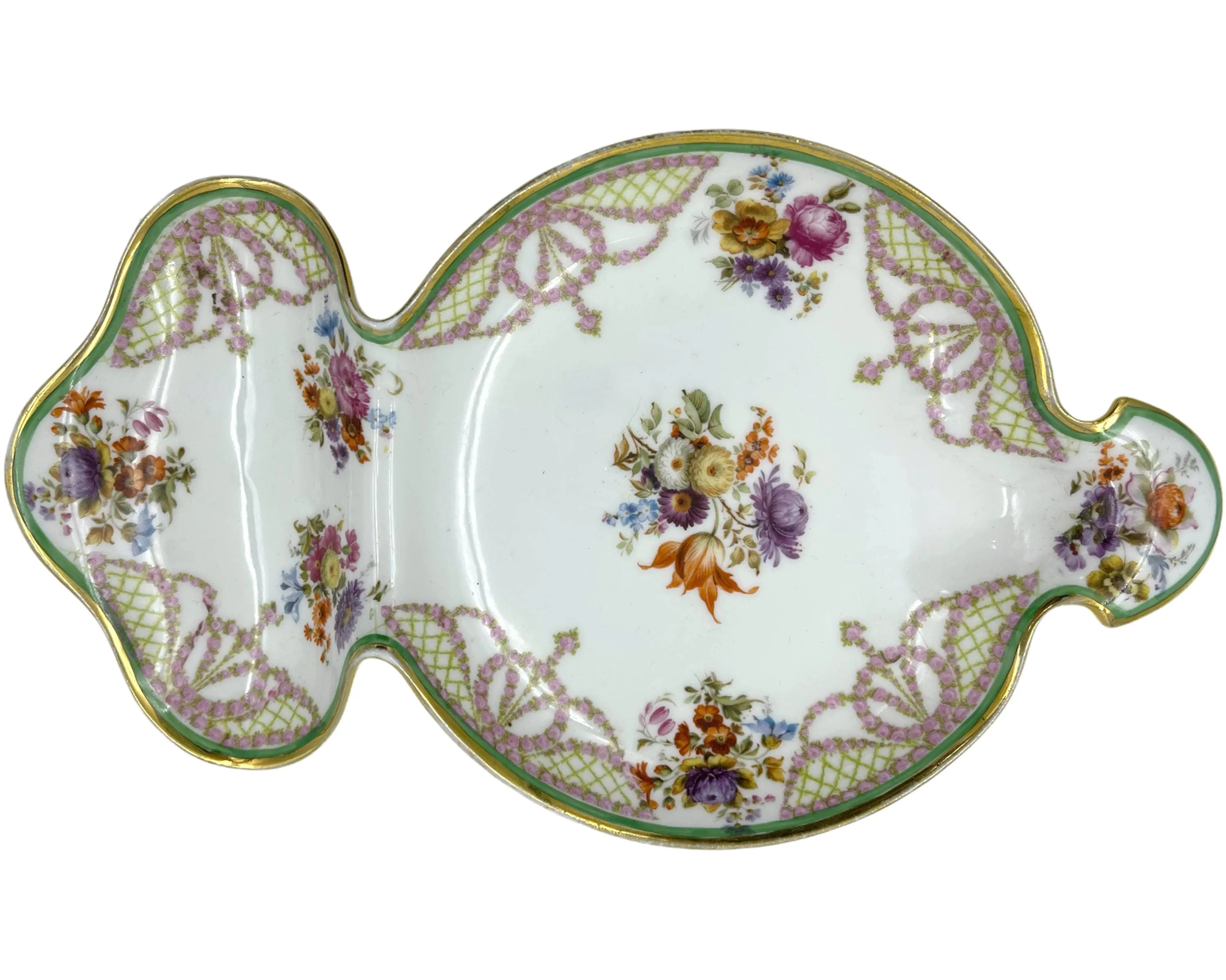Antique Porcelain Serving Dish Imperial Crown China Austria PH Leonard Import