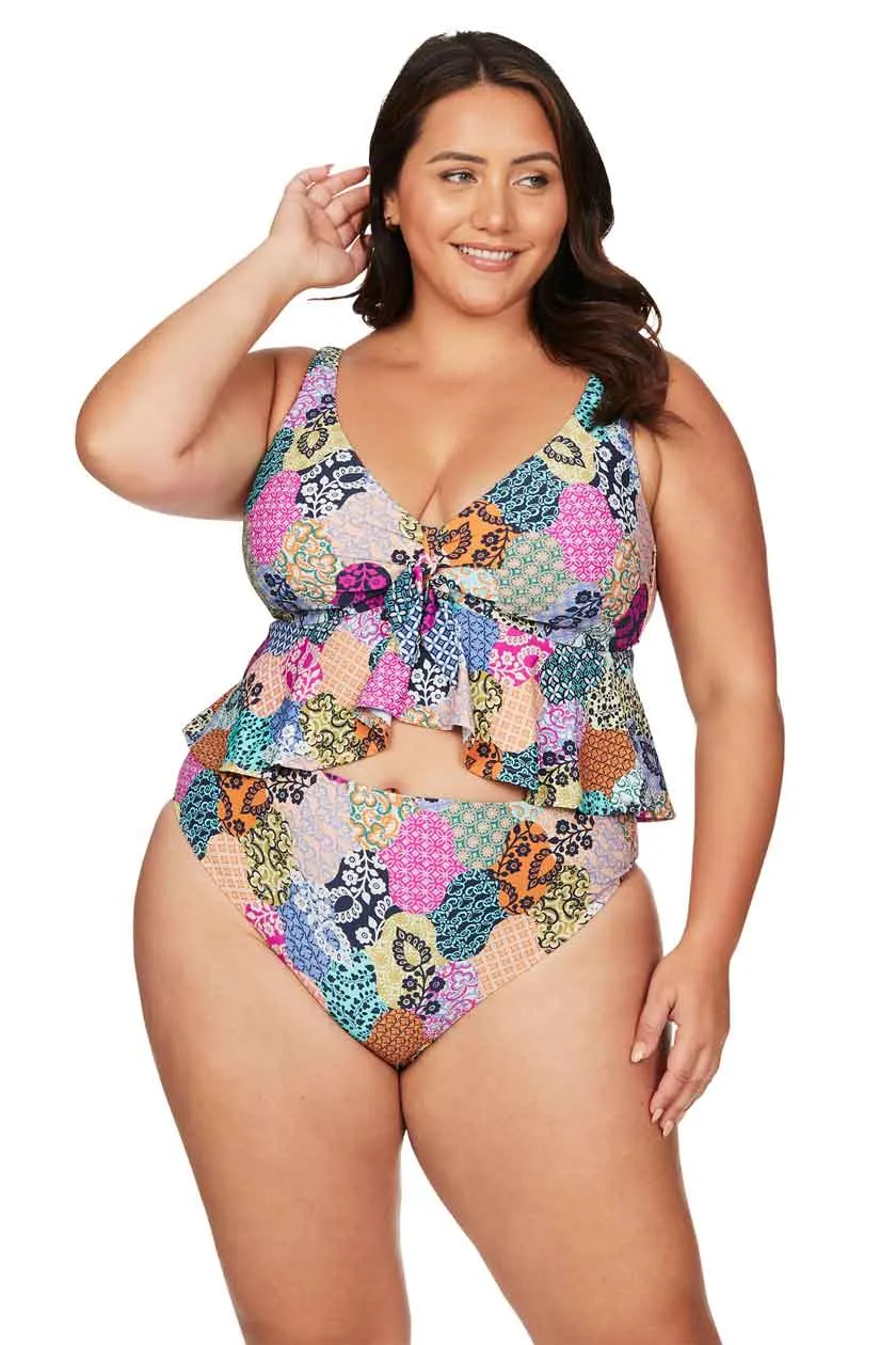 Artesands Chagall Midriff Bikini Top - Salmagundi