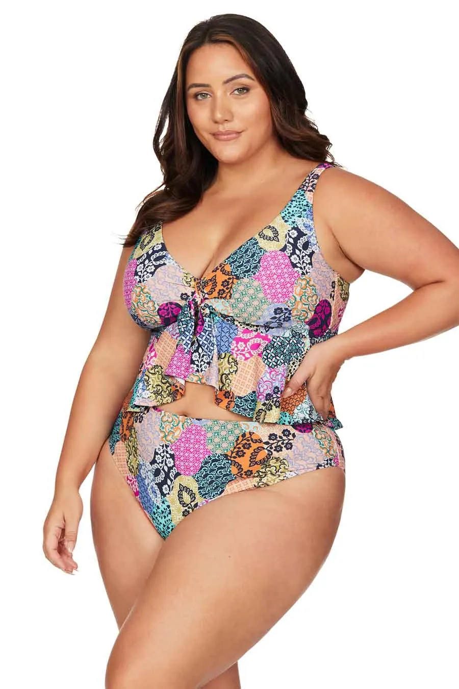 Artesands Chagall Midriff Bikini Top - Salmagundi