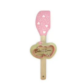 Bake w/Love Spatula & Double Heart Cookie Cutter