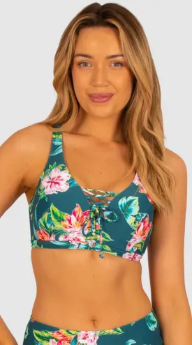 Baku F-G Lace up Bra Bikini Top - Guam