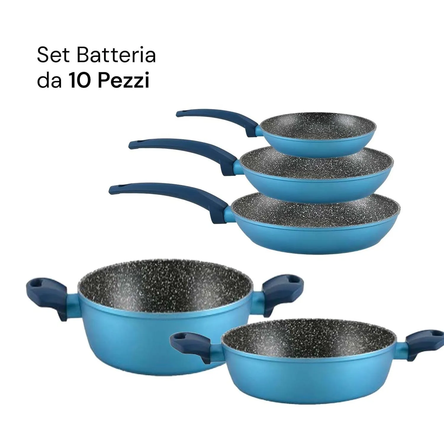 Batteria 10 Pezzi Gaia Blu