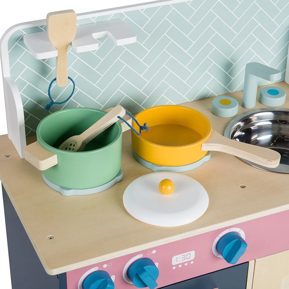 Bigjigs Toys Simply Scandi Wooden Play Kitchen