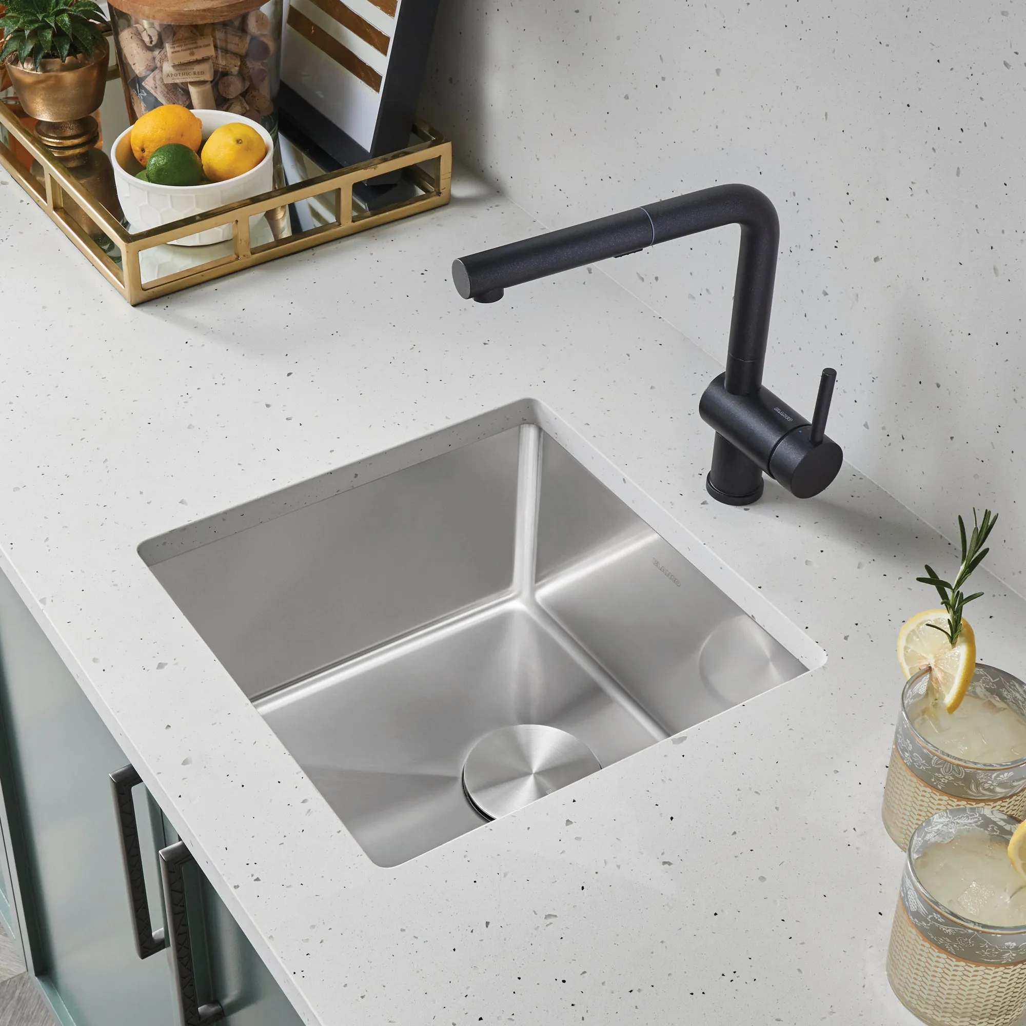 BLANCO 17" Cuvee R15 Undermount Stainless Bar Sink
