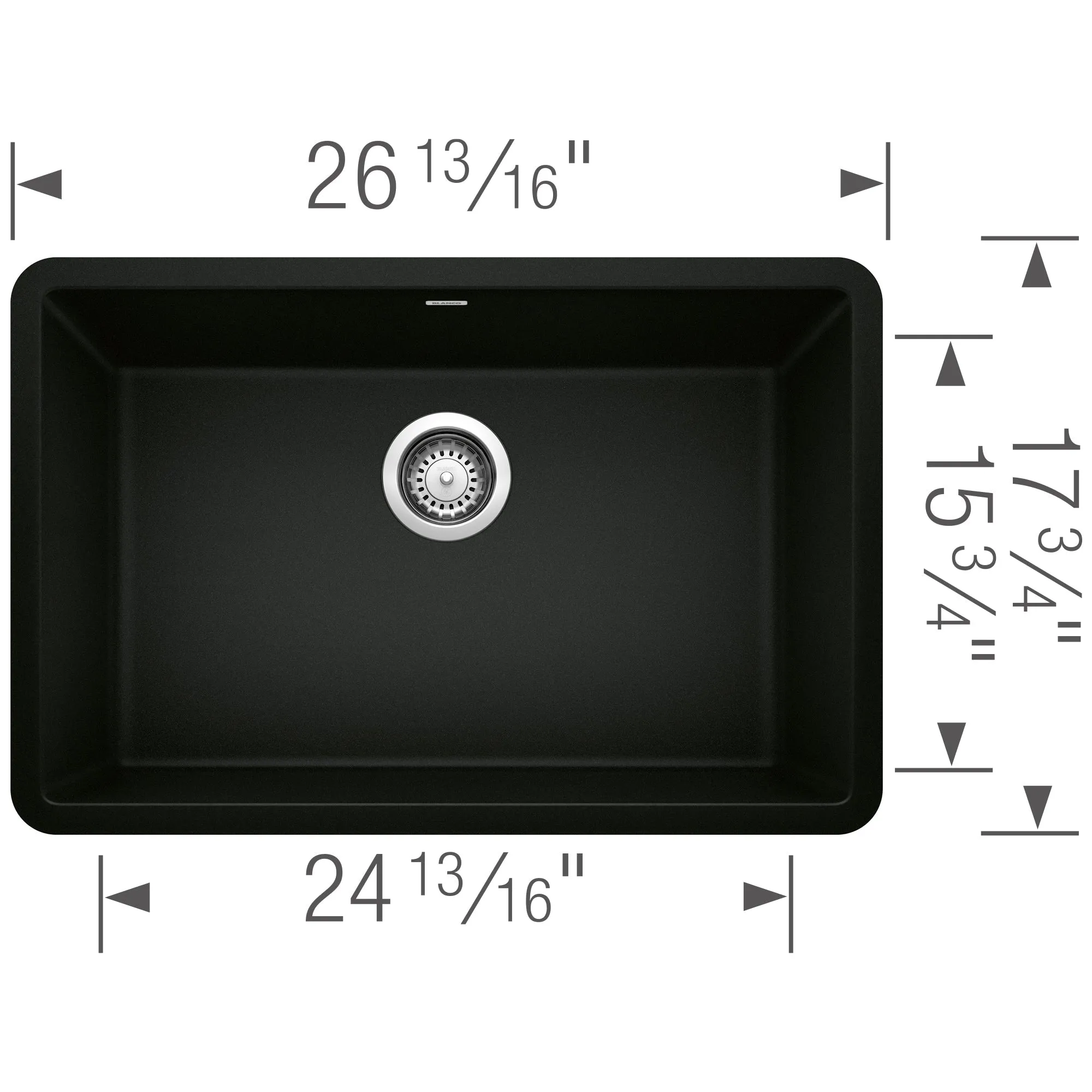 BLANCO 27" Undermount Precis SILGRANIT Kitchen Sink