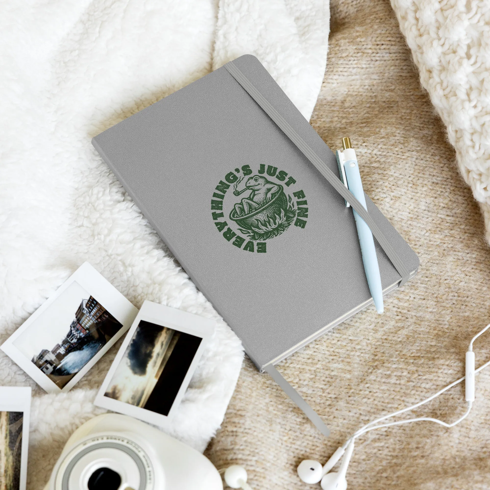 Boiling Frog Everything's Just Fine Hardcover Bound Notebook