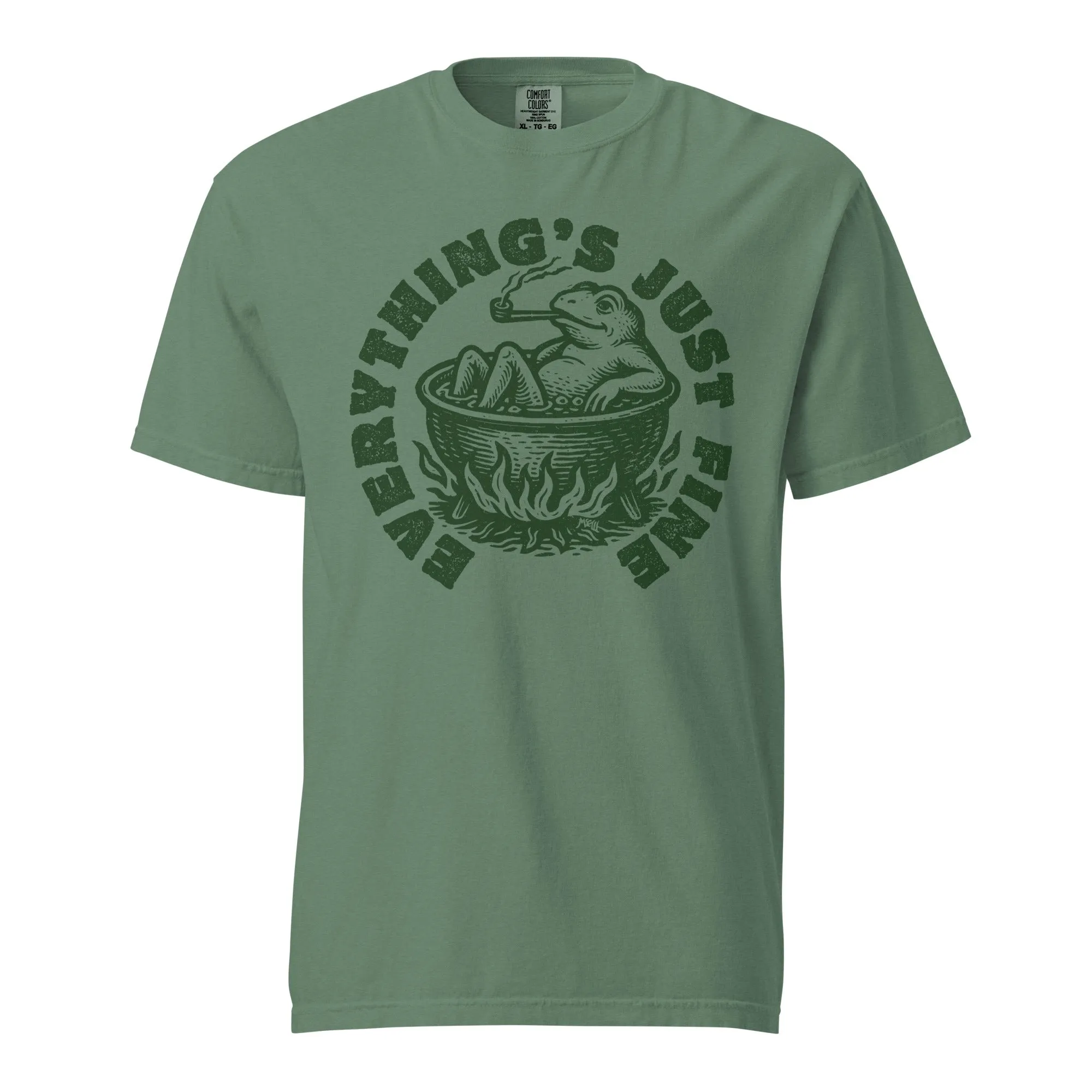 Boiling Frog Everything's Just Fine Heavyweight T-Shirt