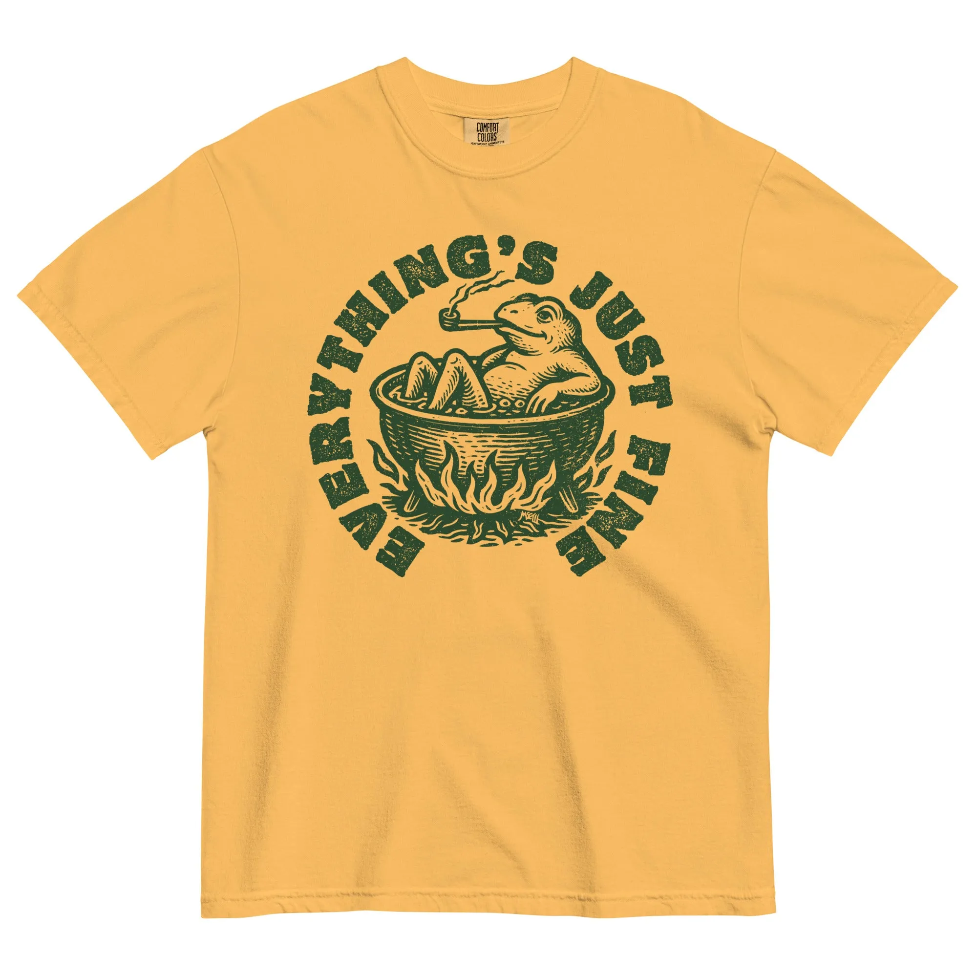 Boiling Frog Everything's Just Fine Heavyweight T-Shirt