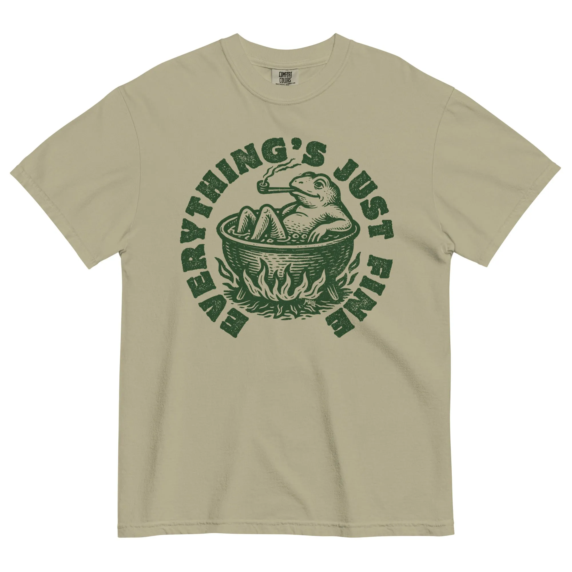 Boiling Frog Everything's Just Fine Heavyweight T-Shirt
