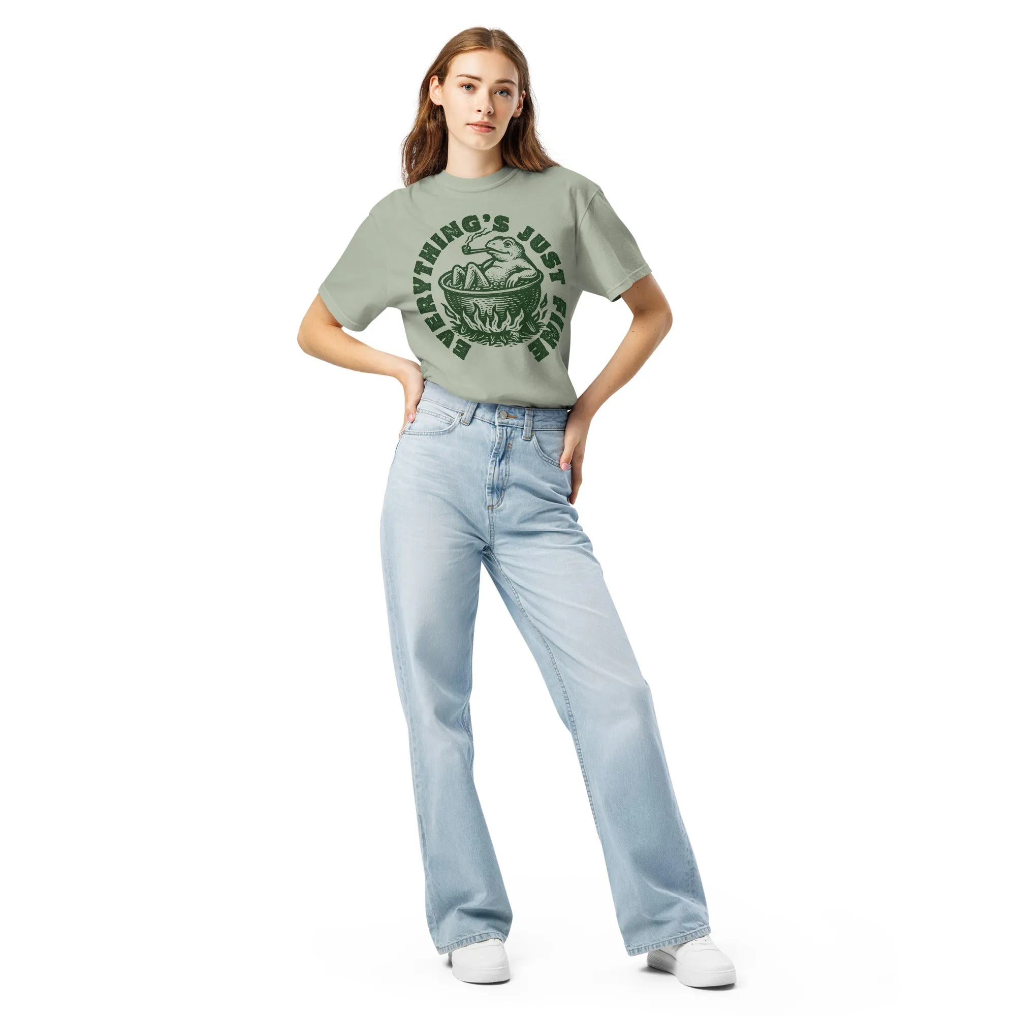 Boiling Frog Everything's Just Fine Heavyweight T-Shirt