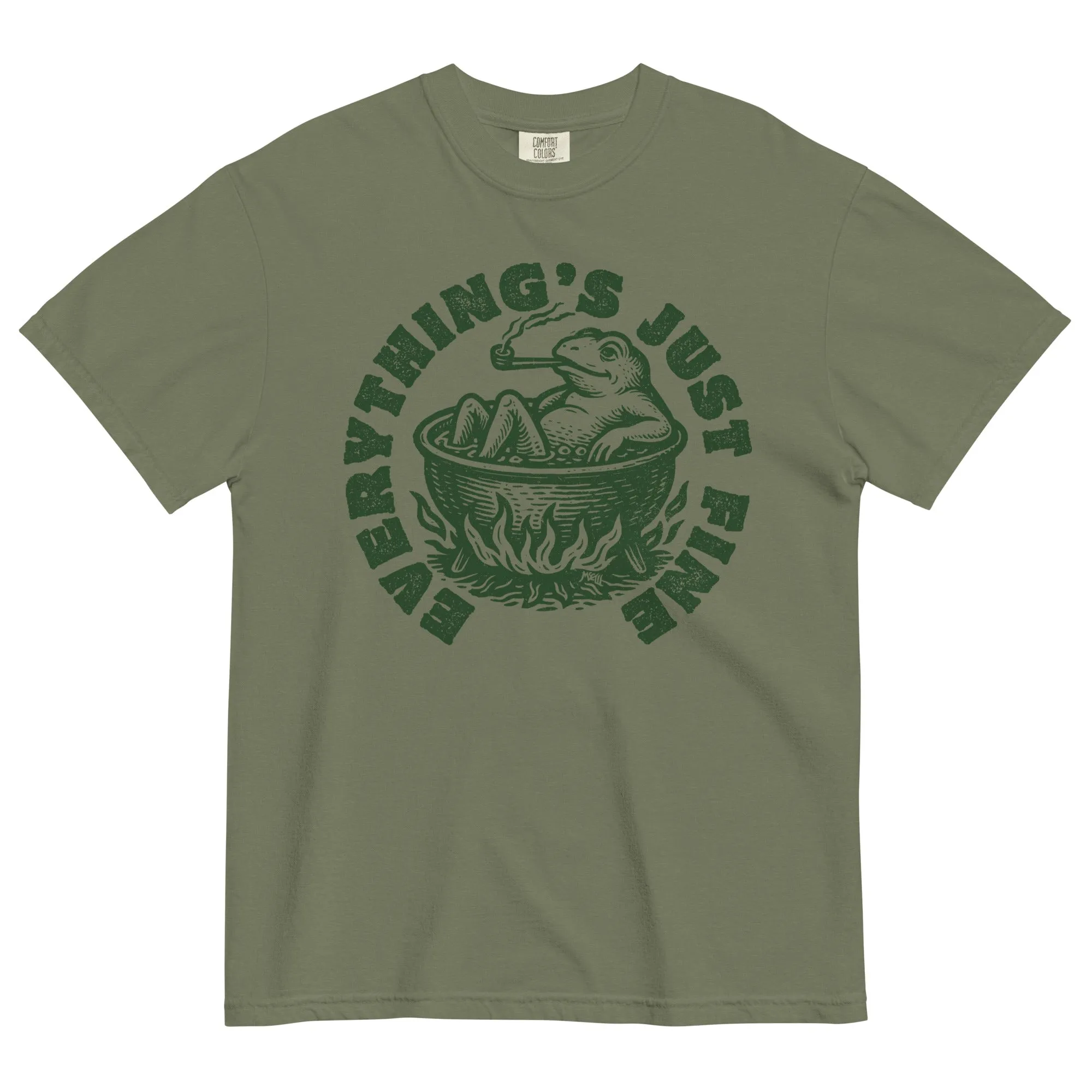 Boiling Frog Everything's Just Fine Heavyweight T-Shirt