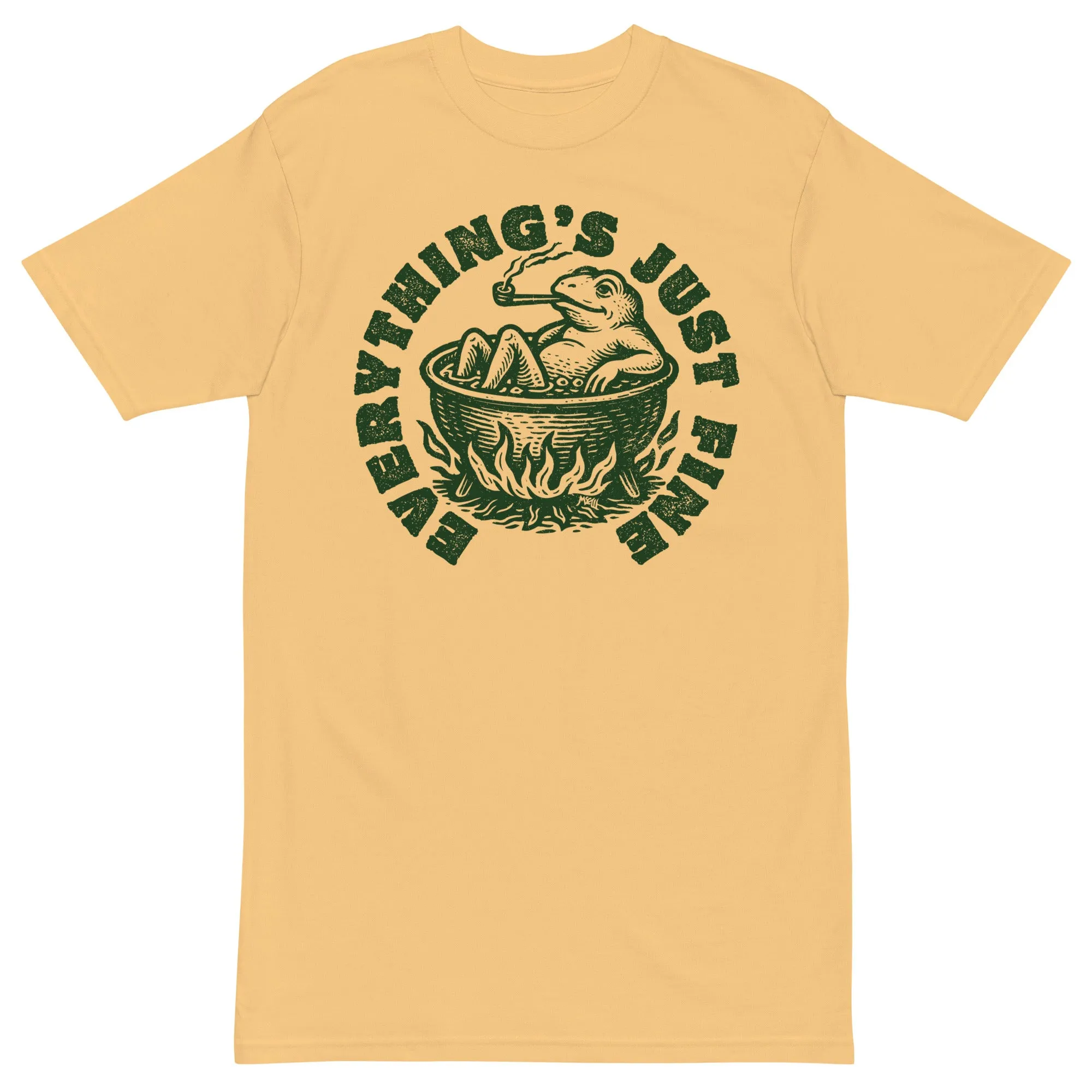 Boiling Frog Everything's Just Fine Men’s Heavyweight T-Shirt