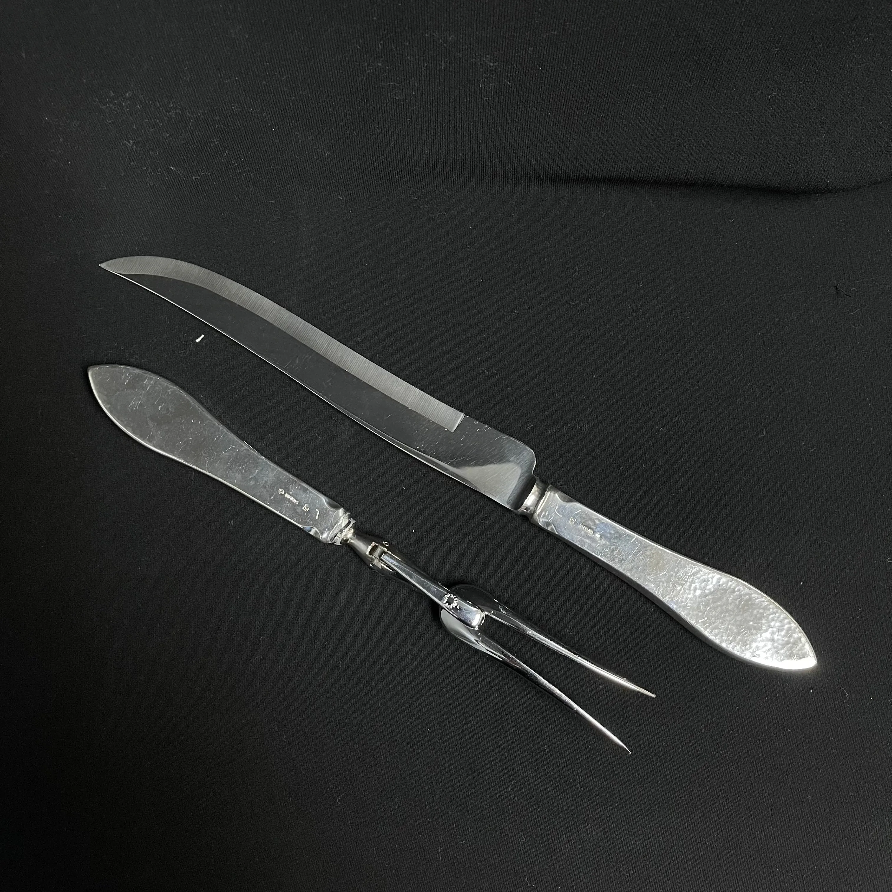 Carl Poul Petersen Sterling Silver Carving Set