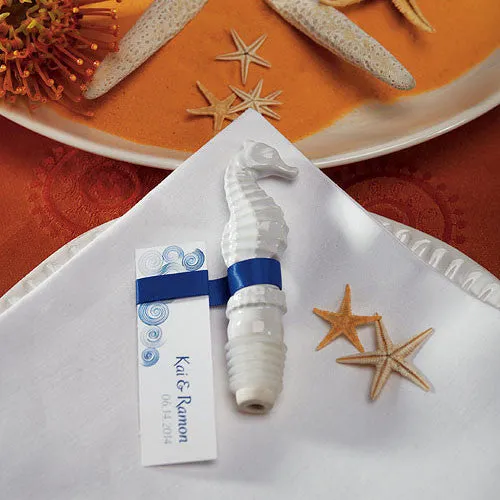 Ceramic Seahorse Bottle Stopper with Gift Packaging