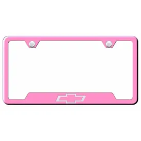 Chevrolet (Logo Only) Cut-Out Frame - Laser Etched Pink
