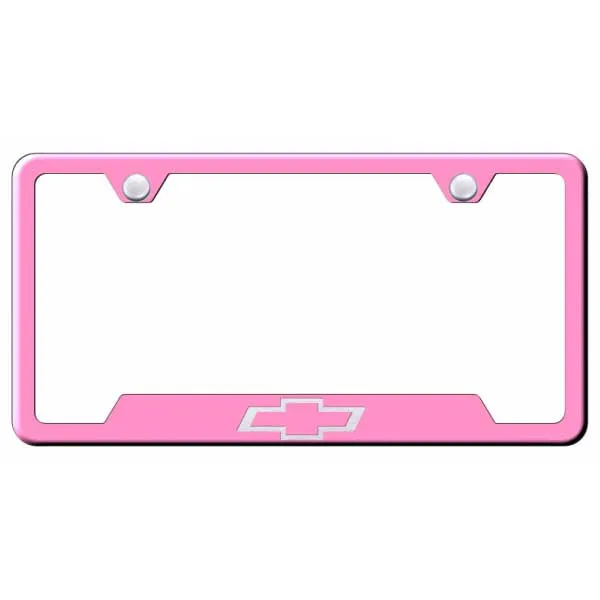 Chevrolet (Logo Only) Cut-Out Frame - Laser Etched Pink