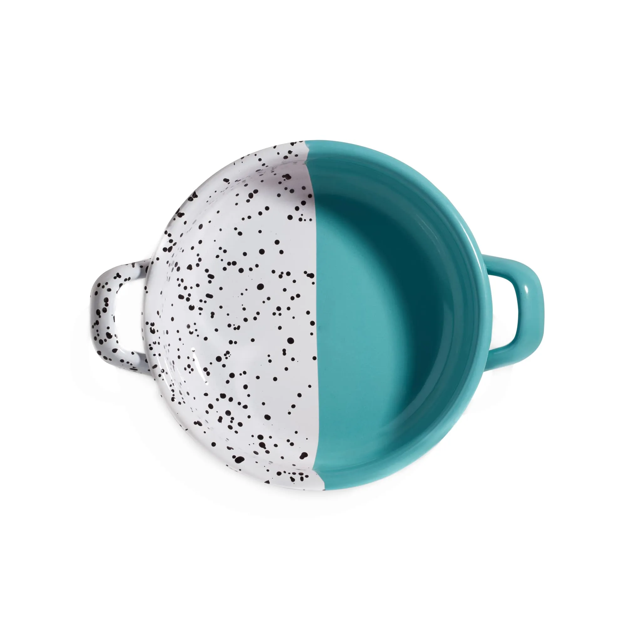 Colour Pop Enamel Frying Pan and Serving Dish, Turquoise, 16cm