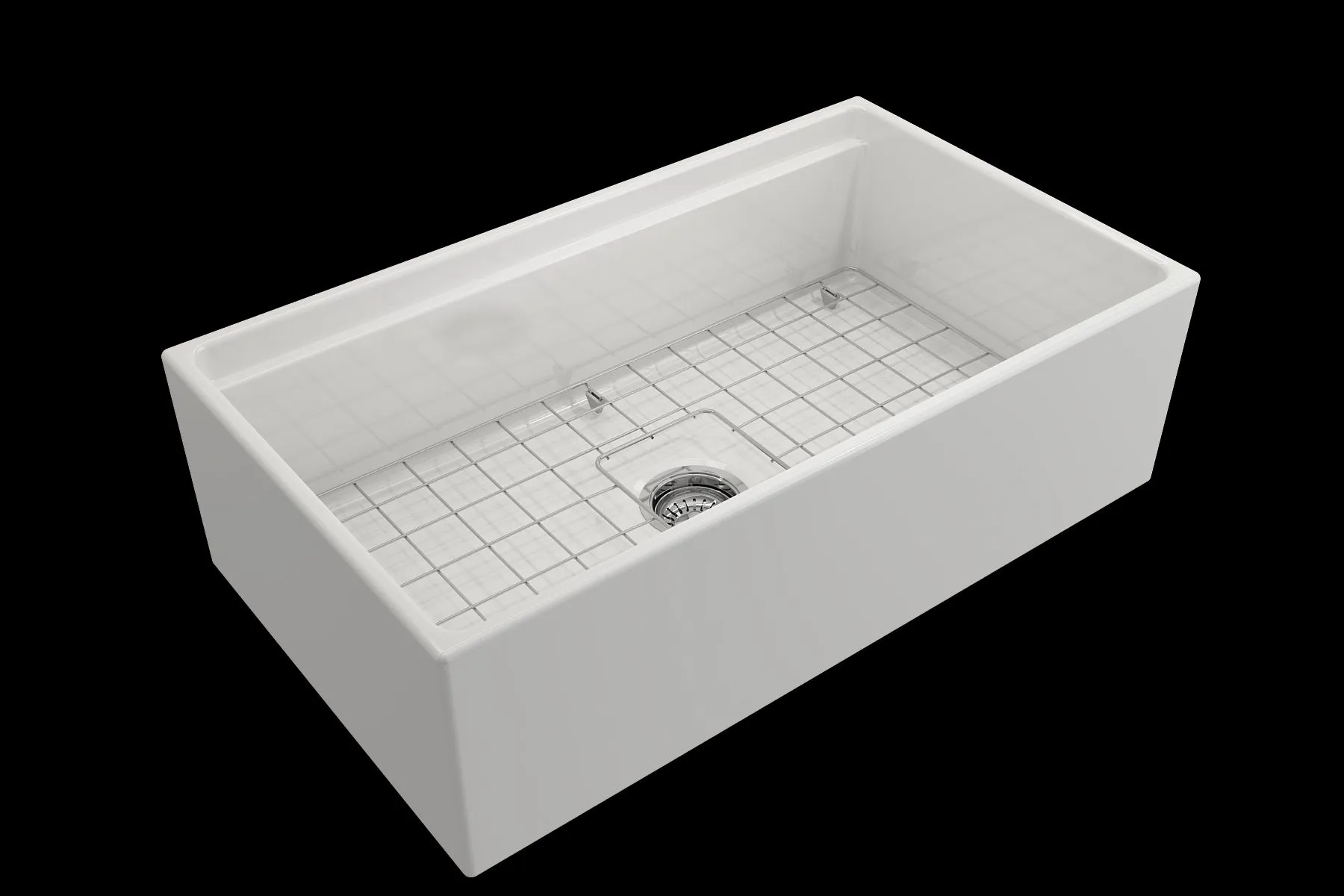 Contempo Step-Rim 33" x 19" x 10" Single-Basin Farmhouse Apron Front Kitchen Sink in White