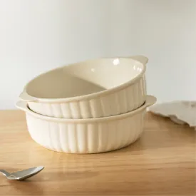 Cream Ceramic Baking Dish