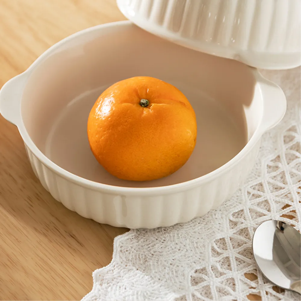 Cream Ceramic Baking Dish