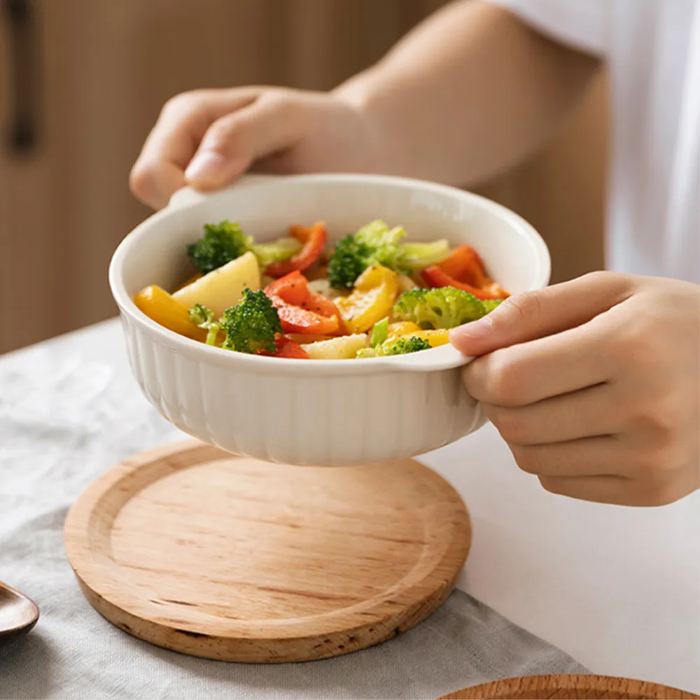 Cream Ceramic Baking Dish
