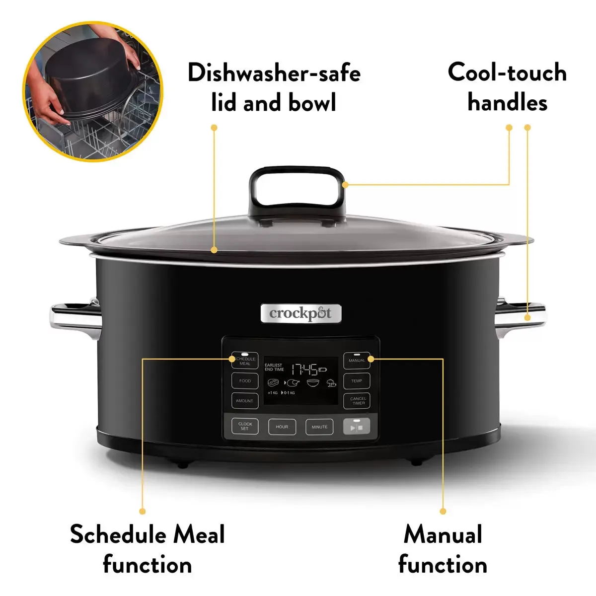 Crockpot TimeSelect 5.6L Digital Slow Cooker CSC093 - Clearance