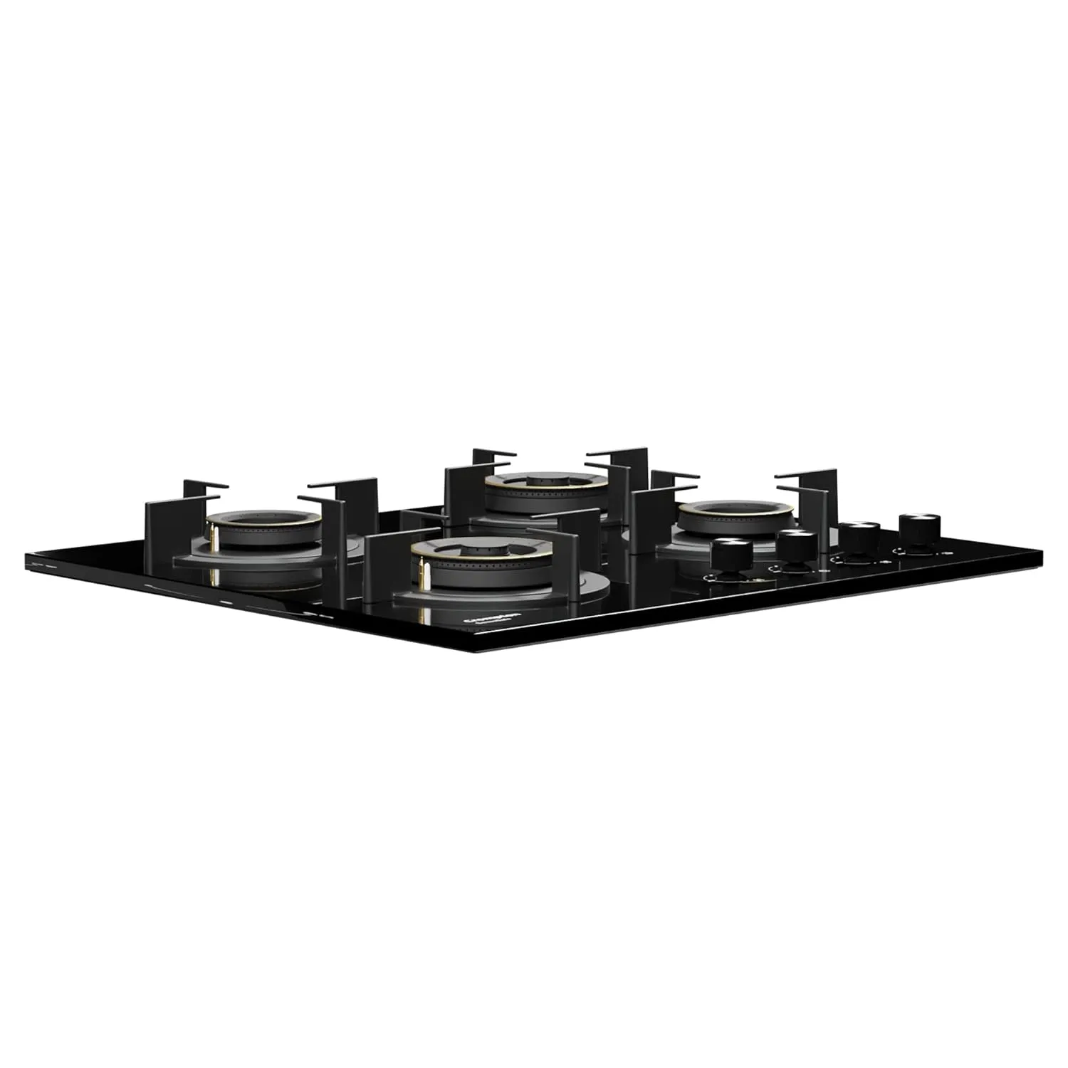 Crompton HOB-SSDC604-MBL SensoSafe 60 cm 4 Burners Built-in Gas Hob With High Efficiency Brass Burners, Auto-Ignition and 8 MM Toughened Glass ( Midnight Black)