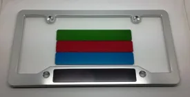 Custom License Plate Frame Automobile Single Badge