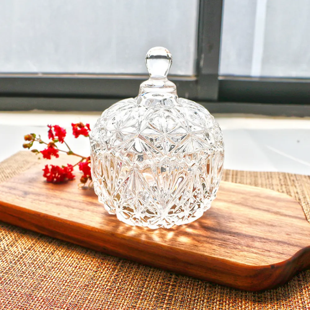 Decorative Glass Jar With Lid