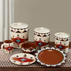 Del Sol Southwestern Dinnerware and Canister Set