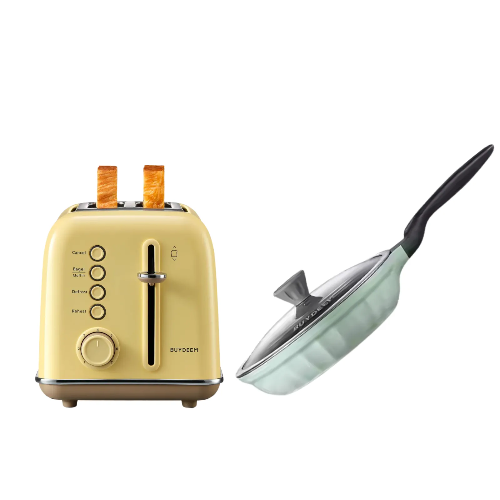 DT620 Retro 2-Slice Toaster & Nonstick Frying Pan - Bundle Offer