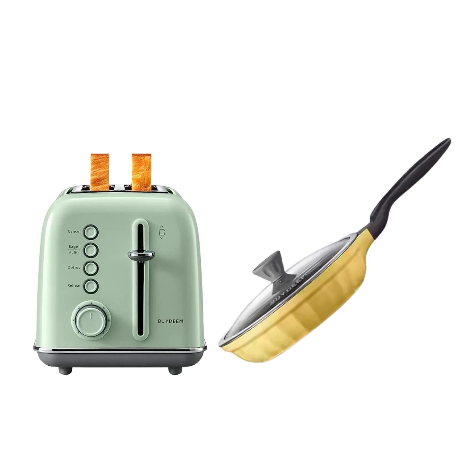 DT620 Retro 2-Slice Toaster & Nonstick Frying Pan - Bundle Offer