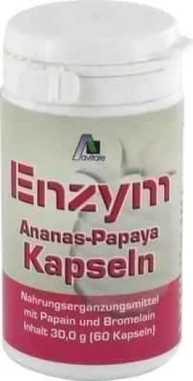 ENZYME PINEAPPLE papaya capsules 60 pcs proteolytic enzymes