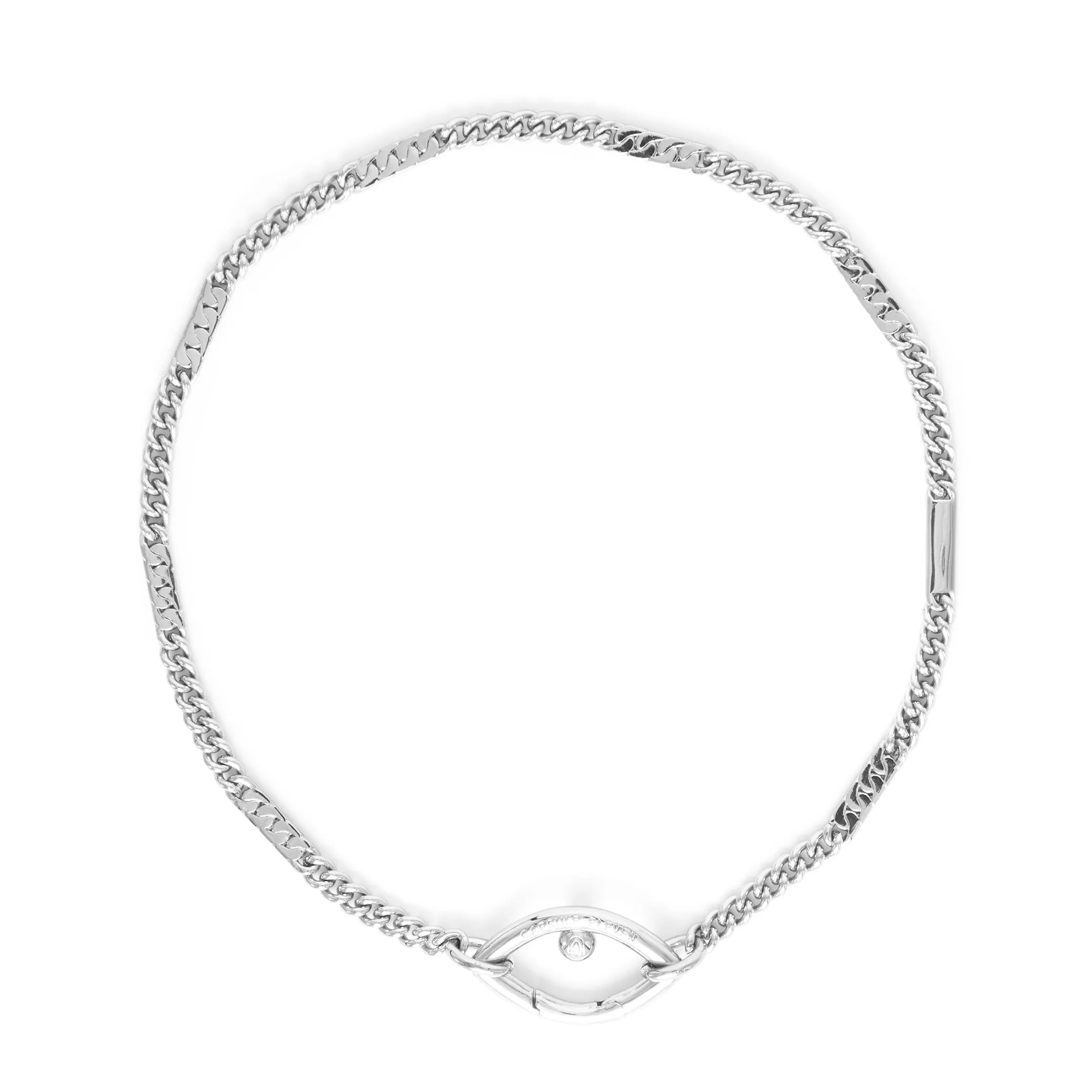 Eye Opener Chain Necklace-silver