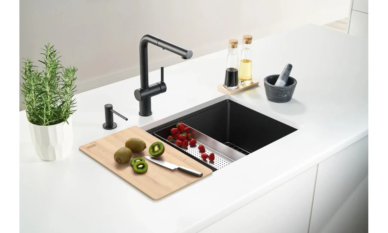 FRANKE- MARIS SINGLE UNDERMOUNT GRANITE WORKCENTER SINK.