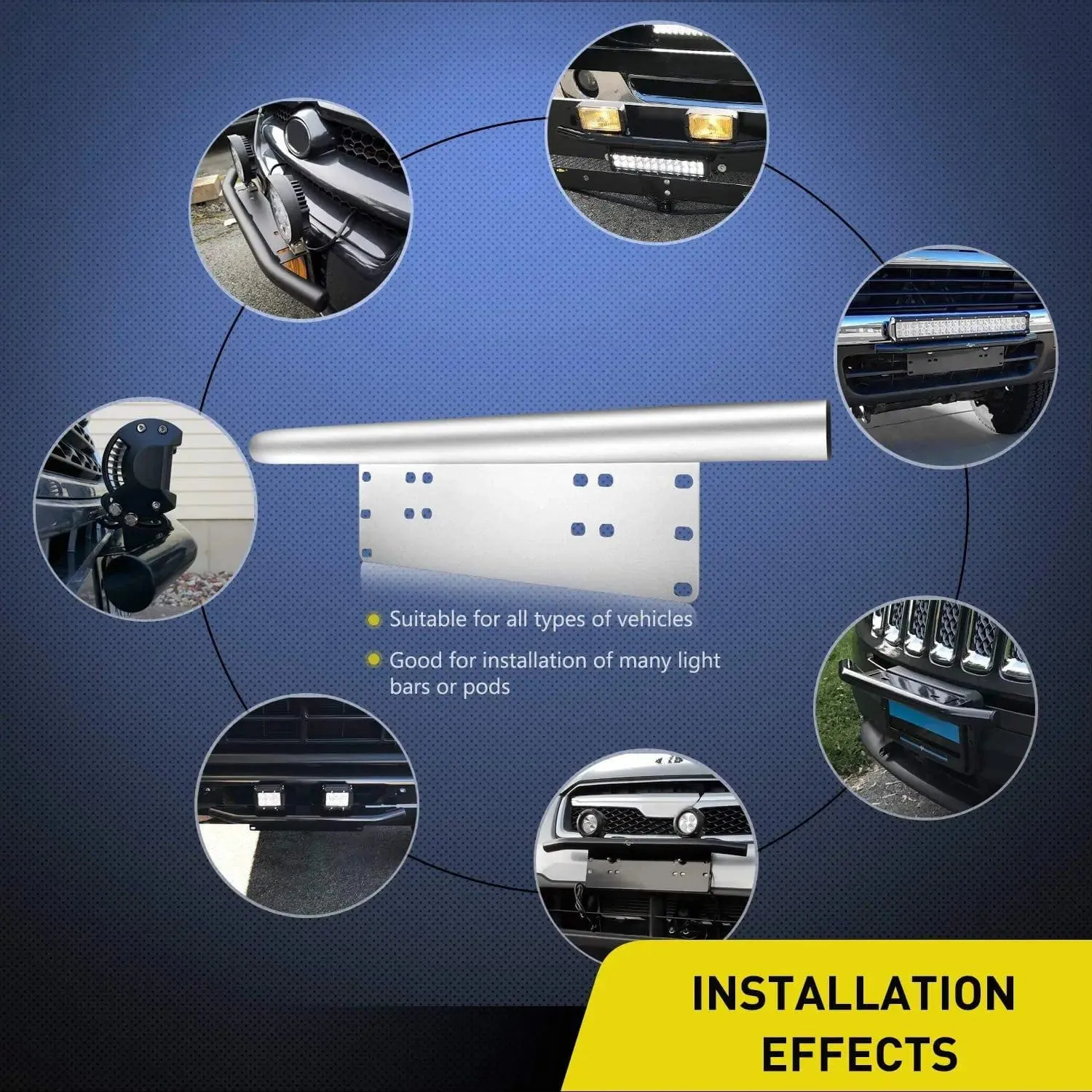 Front Bumper License Plate Mount Bracket Holder