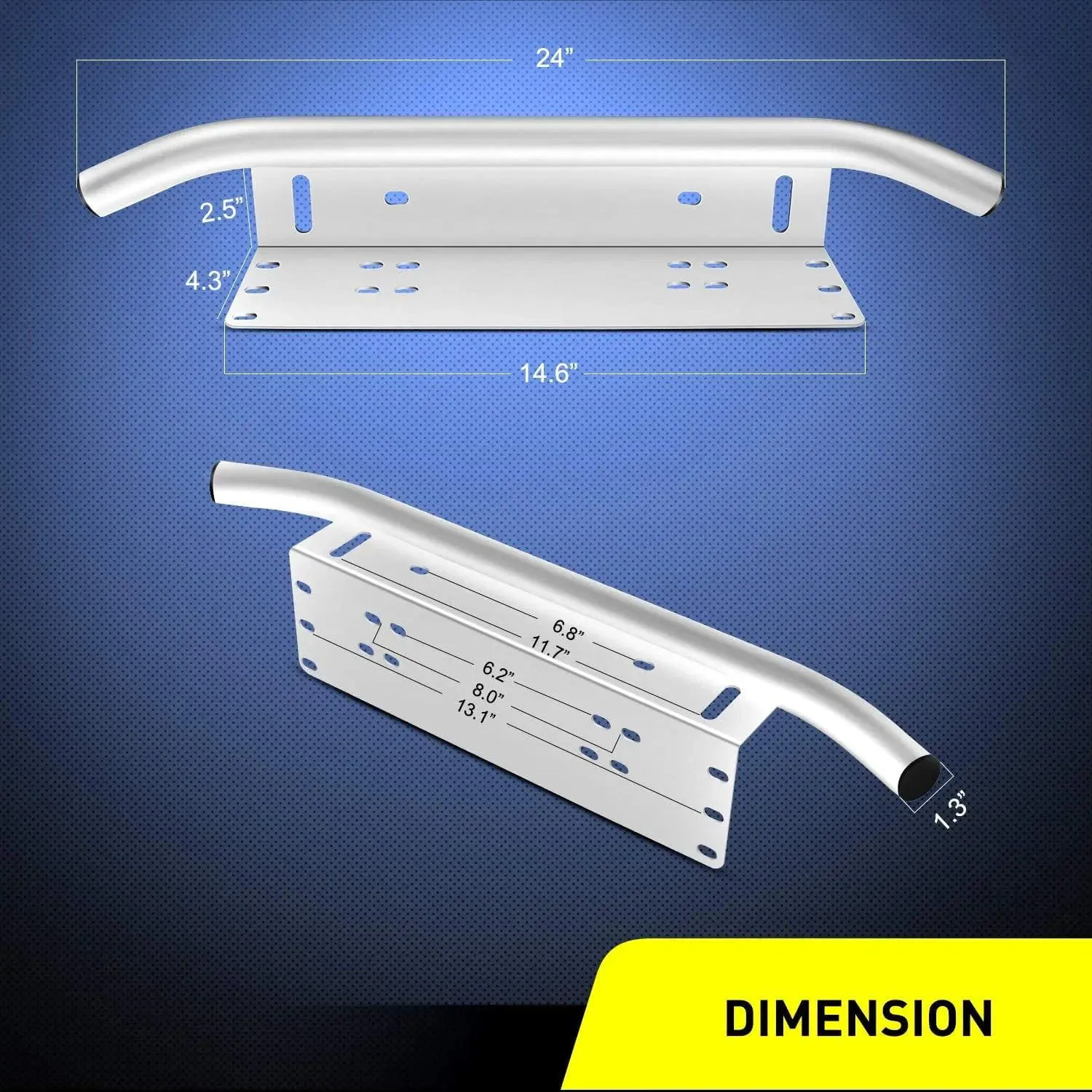Front Bumper License Plate Mount Bracket Holder