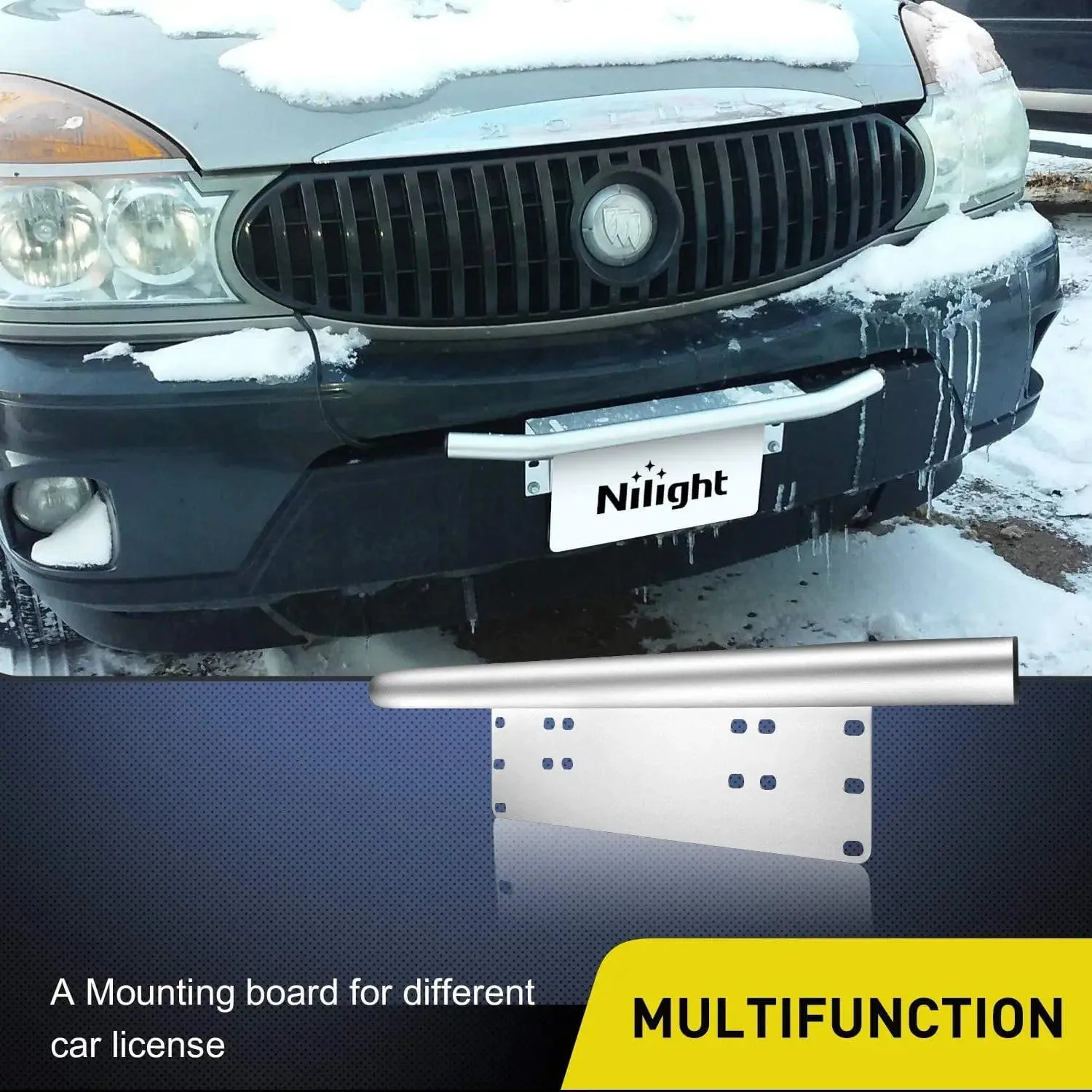 Front Bumper License Plate Mount Bracket Holder