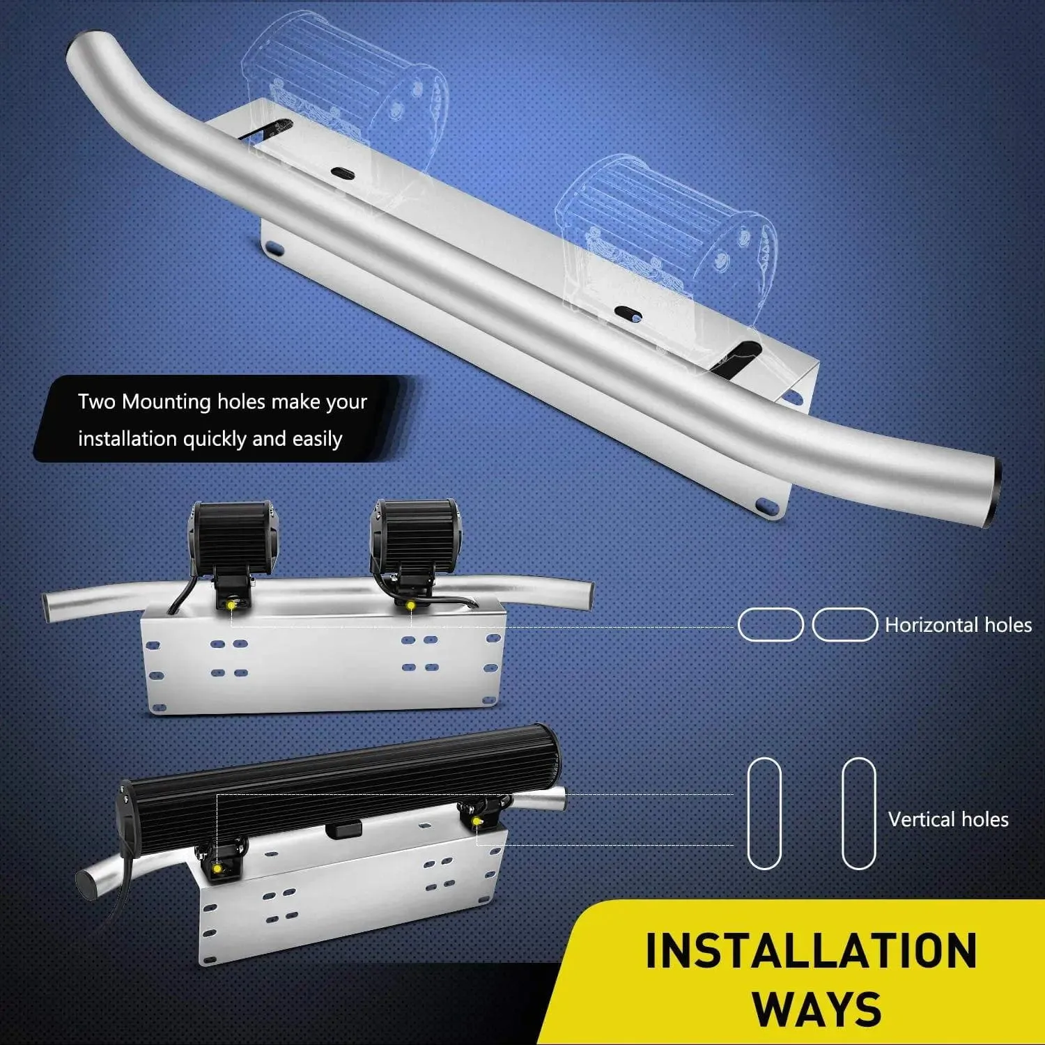Front Bumper License Plate Mount Bracket Holder